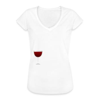 Die tut nix, die will nur Wein - Frauen Vintage T-Shirt - Weiß - Vorne