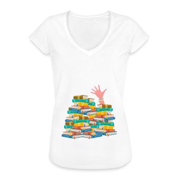Bücher - Frauen Vintage T-Shirt - Weiß - Vorne