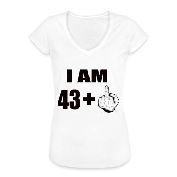 44 Geburtstag - Frauen Vintage T-Shirt - Weiß - Vorne - Danielle (179cm)