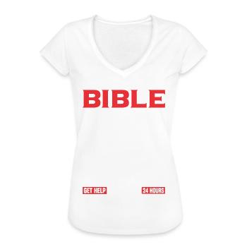 Bible Verse Emergency Numbers Christian Hotline Ps - Frauen Vintage T-Shirt - Weiß - Vorne