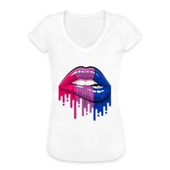 Stolze Bisexuell Lippen Bisexualität - Frauen Vintage T-Shirt - Weiß - Vorne