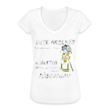 Feuerwehrfrau Hobby Freiwillige Feuerwehr - Frauen Vintage T-Shirt - Weiß - Vorne