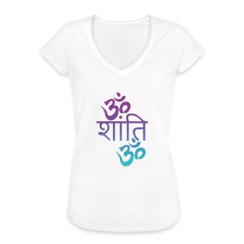 "Om Shanti om" - Frauen Vintage T-Shirt - Weiß - Vorne