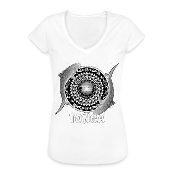 Requin tigre des Tonga - T-shirt vintage Femme - blanc - Devant