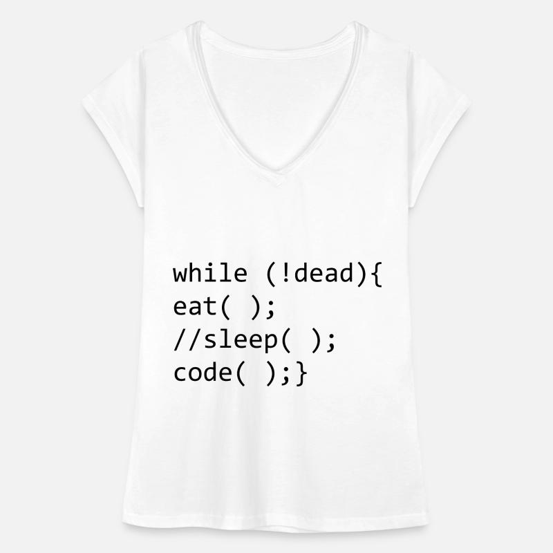 While Dead Eat Sleep Code 3 Frauen Vintage T-Shirt