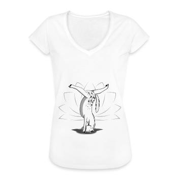 Yoga Pferd Kopfstand - Frauen Vintage T-Shirt - Weiß - Vorne