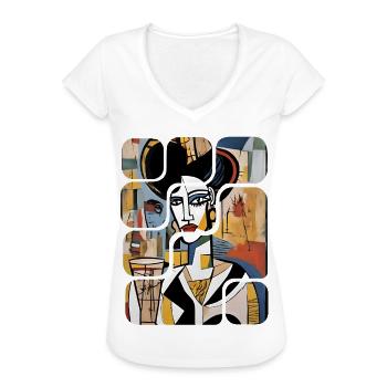 Moderne abstrakte Frauenkunst - Frauen Vintage T-Shirt - Weiß - Vorne