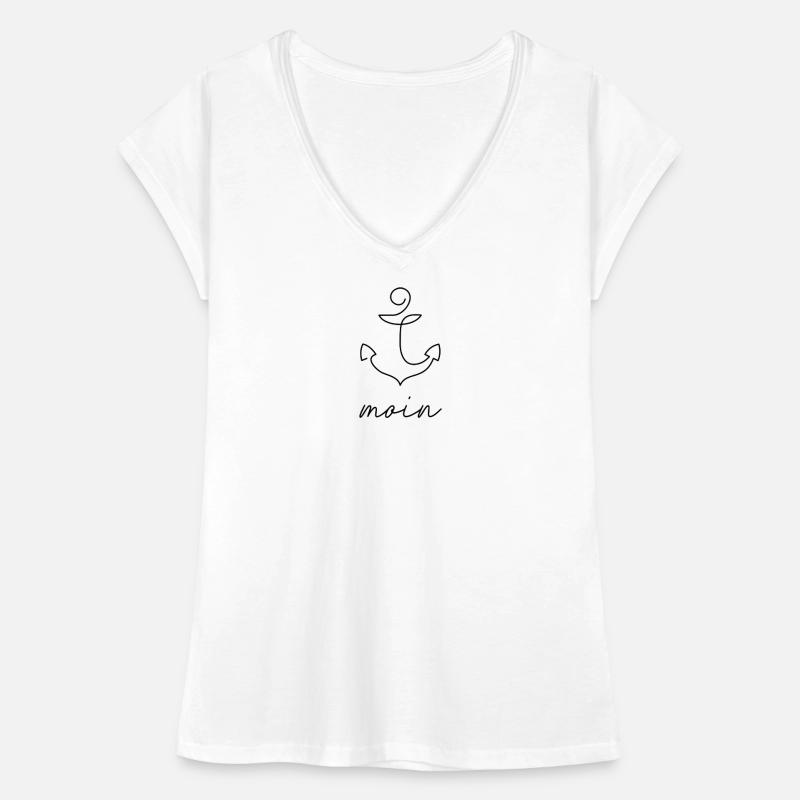 Moin Anker Motiv Frauen Vintage T-Shirt