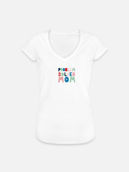 Problemlöser Mama - Frauen Vintage T-Shirt - Weiß