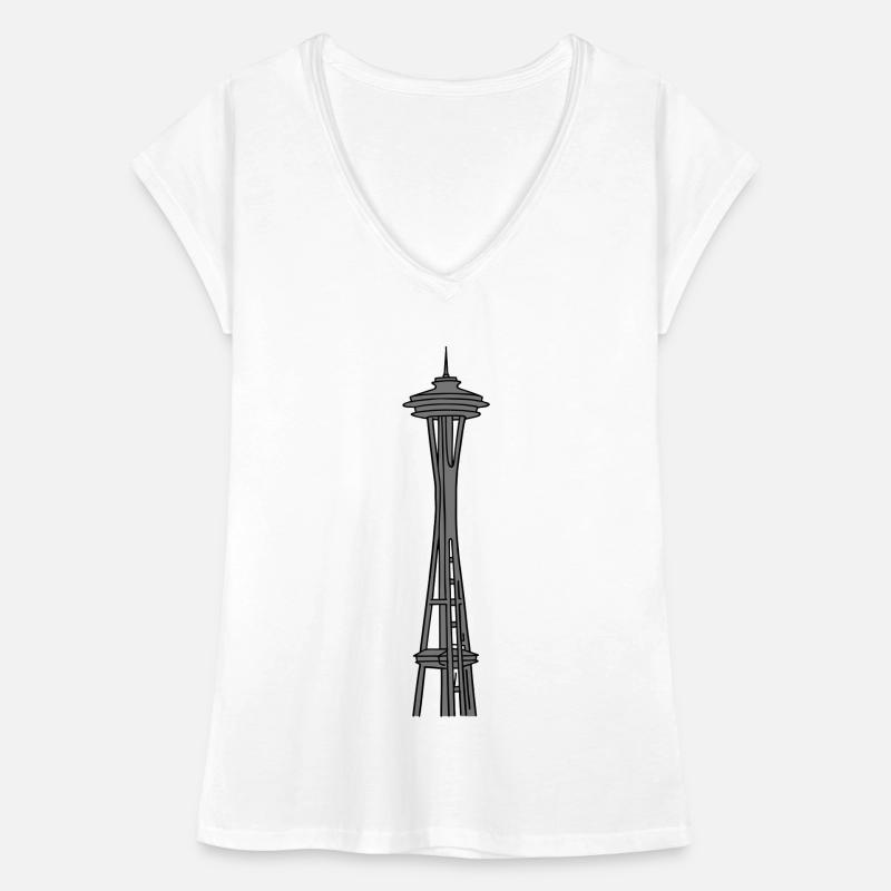 Space Needle in Seattle 2 Frauen Vintage T-Shirt