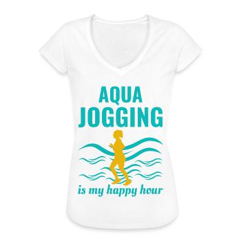 Deep Water Aqua jogging Pool Running Fitness - Frauen Vintage T-Shirt - Weiß - Vorne