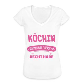 Köchin - Frauen Vintage T-Shirt - Weiß - Vorne