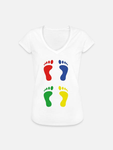 Fuß Fußabdruck - Frauen Vintage T-Shirt - 