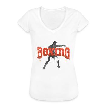 Boxen Boxer - Frauen Vintage T-Shirt - Weiß - Vorne