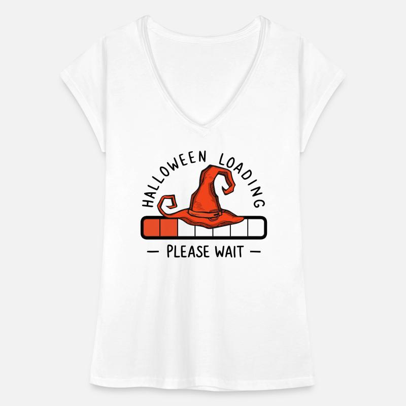 Hexenhut Spruch Halloween Loading Please Wait Women's Vintage T-Shirt