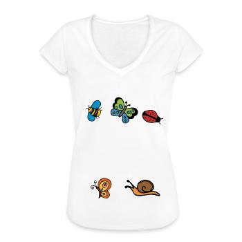 Rassismus Gegen Rechts Spruch Damen Geschenk - Frauen Vintage T-Shirt - Weiß - Vorne