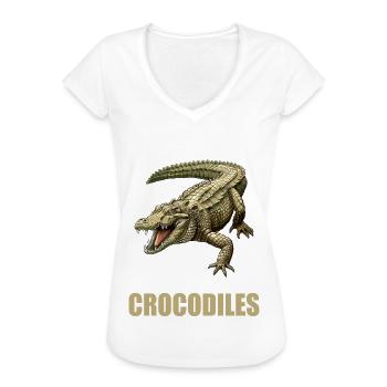 Krokodile Krokodil - Frauen Vintage T-Shirt - Weiß - Vorne