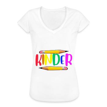 Team Kindergarten - Frauen Vintage T-Shirt - Weiß - Vorne