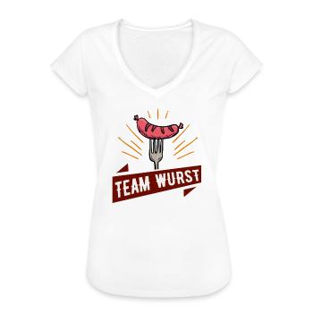 Team Wurst Bratwurst Fans Grillmeister - Frauen Vintage T-Shirt - Weiß - Vorne
