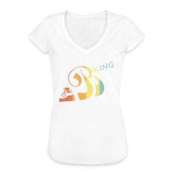 Biking - Frauen Vintage T-Shirt - Weiß - Vorne