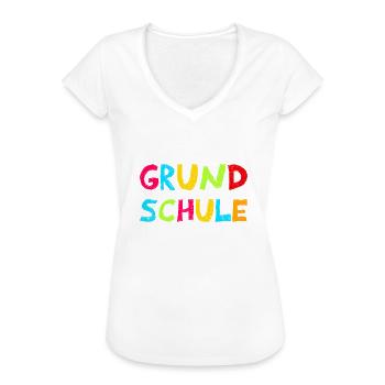 grundschule, einschulung, geschenkidee, schule - Frauen Vintage T-Shirt - Weiß - Vorne
