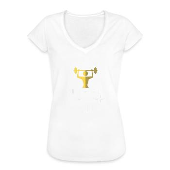 fitness training gym workout hantel geschenk - Frauen Vintage T-Shirt - Weiß - Vorne