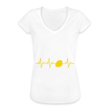 Zitrone - Frauen Vintage T-Shirt - Weiß - Vorne
