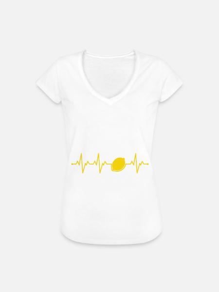 Zitrone - Frauen Vintage T-Shirt - Weiß