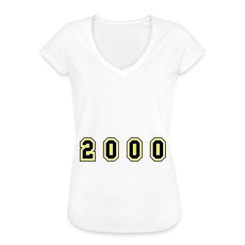 2000 year number - Women's Vintage T-Shirt - white - Front - Danielle (179cm)