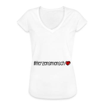 Cœur sincère - T-shirt vintage Femme - blanc - Devant - Danielle (179cm)