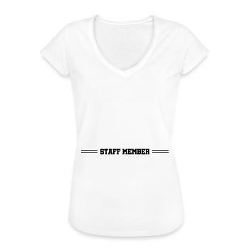 Staff Member - Women's Vintage T-Shirt - white - Front - Danielle (179cm)