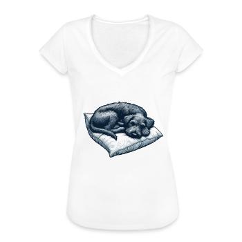 Offizielles Schlafshirt Deutsch Drahthaar Jagdhund - Frauen Vintage T-Shirt - Weiß - Vorne