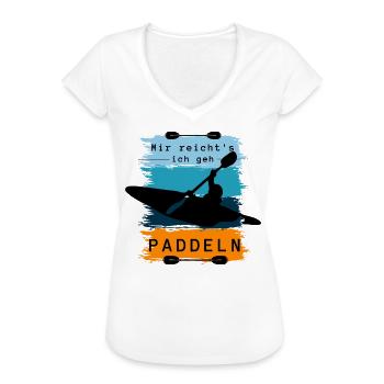 Mir reicht's ich geh paddeln - Kajak Design - Frauen Vintage T-Shirt - Weiß - Vorne