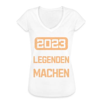 Legenden machen Abschluss 2023 Master Abschluss - Frauen Vintage T-Shirt - Weiß - Vorne