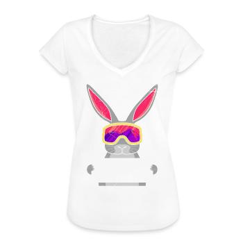 Schneehase Apres Party Skihasen Skihaserl - Frauen Vintage T-Shirt - Weiß - Vorne