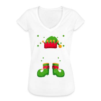 Glühwein Elfe Weihnachtsmarkt Glühweinstand - Frauen Vintage T-Shirt - Weiß - Vorne