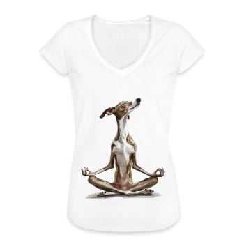 Windhund - Frauen Vintage T-Shirt - Weiß - Vorne