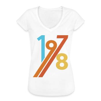 1978 SHIRT VINTAGE RETRO 70er - Frauen Vintage T-Shirt - Weiß - Vorne