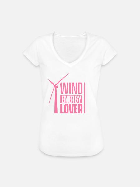 Windrad - Frauen Vintage T-Shirt - Weiß