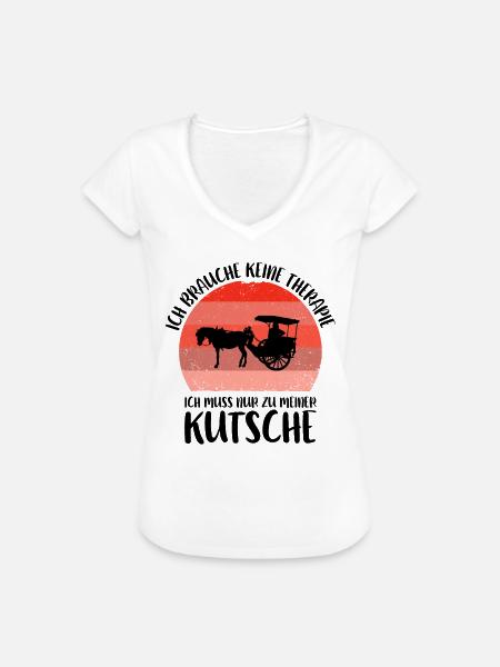 Kutscher Kutsche Pferdekutscher Kutschieren - Frauen Vintage T-Shirt - Weiß