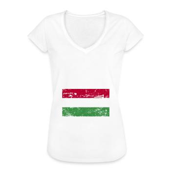 Ungarn Flagge Spruch - Frauen Vintage T-Shirt - Weiß - Vorne