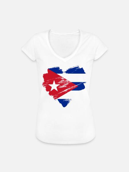 Kuba - Frauen Vintage T-Shirt - Weiß