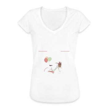 Frau und Fahrrad fahren Geschenk - Frauen Vintage T-Shirt - Weiß - Vorne