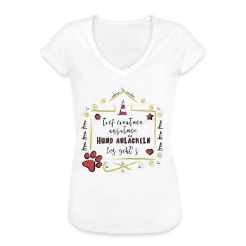 Rally Obedience Design für Hundesport mit Hund - Frauen Vintage T-Shirt - Weiß - Vorne