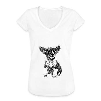 Jack Russell - Women's Vintage T-Shirt - white - Front - Danielle (179cm)
