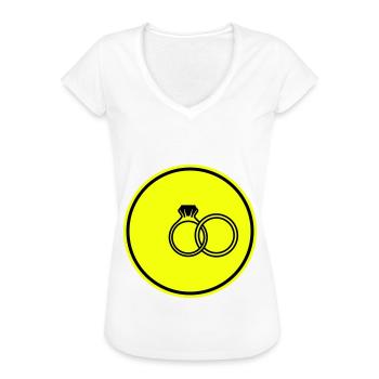 Eheringe symbol - Frauen Vintage T-Shirt - Weiß - Vorne - Danielle (179cm)