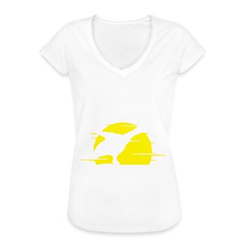 Was ist besser als eine Gans? Zwei Gänse - Frauen Vintage T-Shirt - Weiß - Vorne - Danielle (179cm)