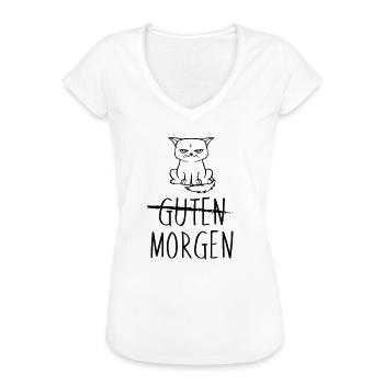 Guten Morgen, Katze und Katzen - Katzen - Katzen - - Frauen Vintage T-Shirt - Weiß - Vorne
