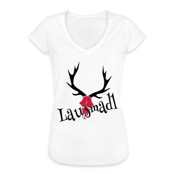 lausmadl hirsch - Frauen Vintage T-Shirt - Weiß - Vorne - Danielle (179cm)