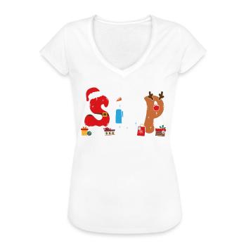 Logopädie Geschenk Logopäde Weihnachten - Frauen Vintage T-Shirt - Weiß - Vorne